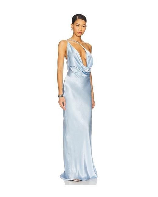 SNDY'S Blue X Revolve Johanna Cowl Neck Maxi