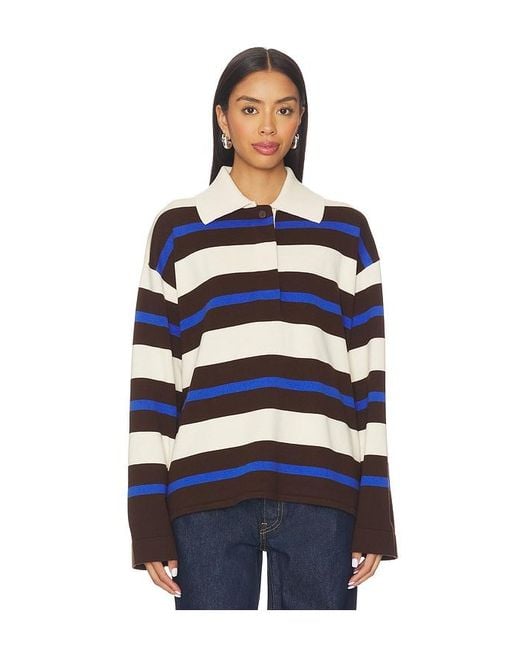 ALIGNE Blue Ester Merino Rugby Top