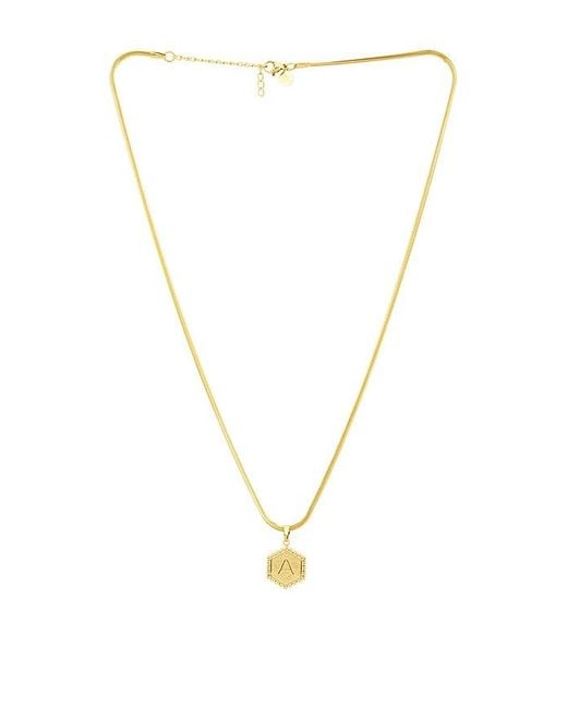 petit moments Metallic Initial Pendant Necklace