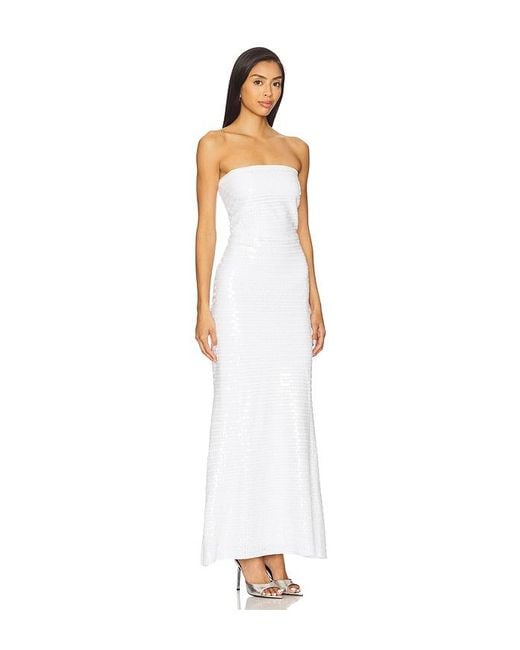 Simon Miller White Sculpty Strapless Sequin Dress