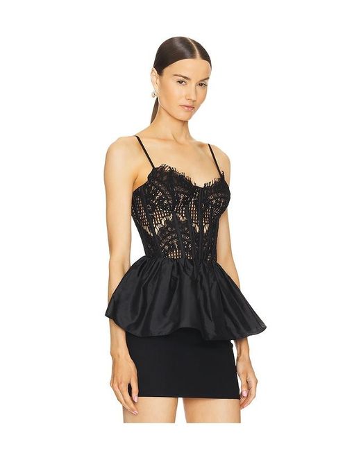 Rozie Corsets Black Peplum Bustier Top