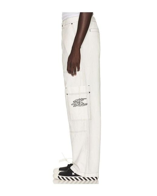 Off-White c/o Virgil Abloh White Script Cargo Pant for men