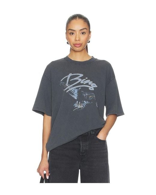 Anine Bing Blue Kent Eagle Tee