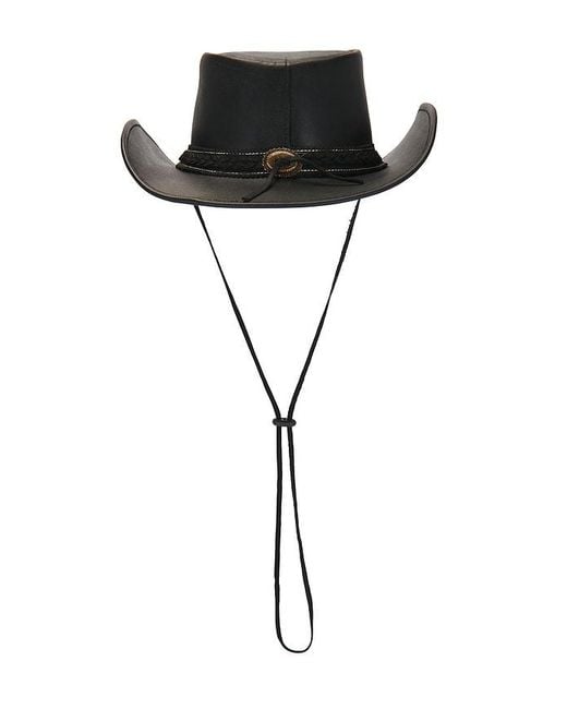 Lamarque Black X Revolve Dollie Leather Cowboy Hat