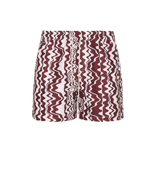 Oas Red Ruby Verve Swim Shorts for men