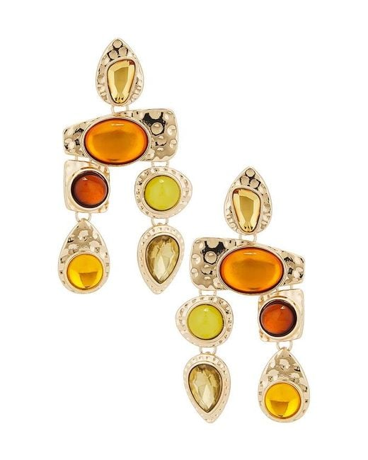 petit moments Metallic Multi Stone Earrings