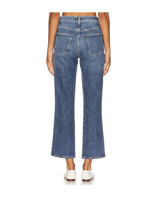 Agolde Blue Pinch Waist High Rise Kick Flare Jeans