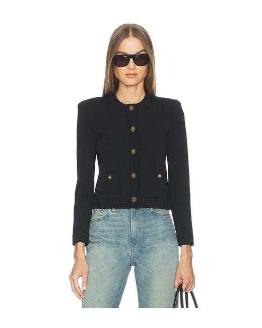 L'Agence Black Patsy Crop Crew Cardi
