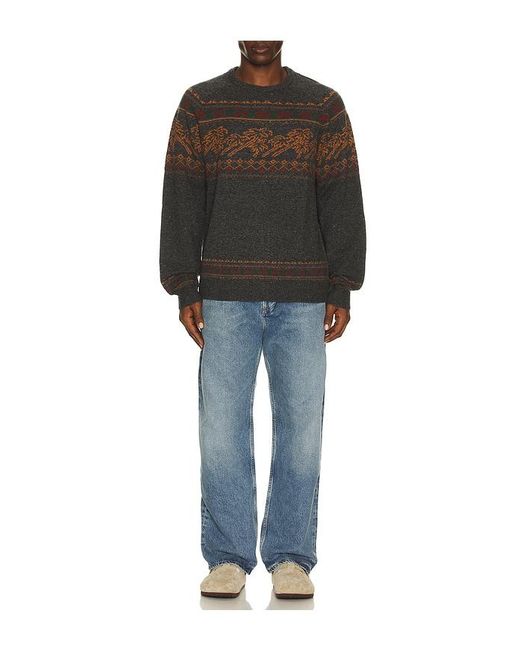 Faherty Brand Black Donegal Crew Neck Sweater for men