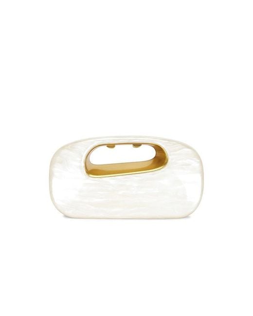 Cult Gaia White Amara Clutch