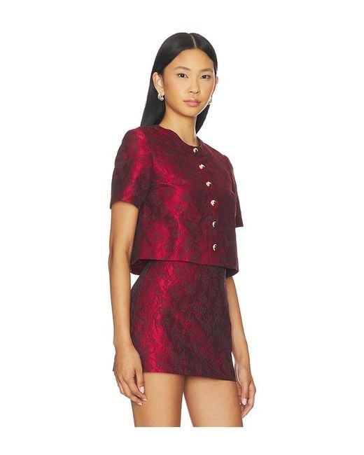 Amanda Uprichard Red X Revolve Braswell Top