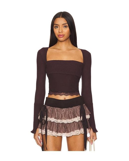 ZEMETA Black Cozy Knit Top