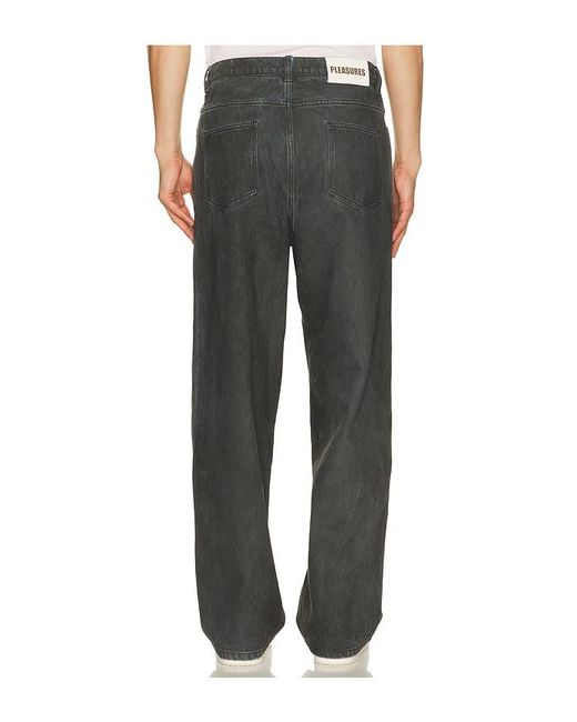 Pleasures Black Spray Formula Baggy Jeans for men