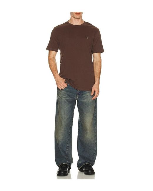 AllSaints Brown Brace Crew 3 Pack Tee for men