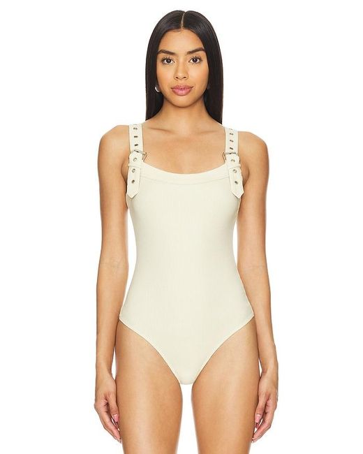 h:ours White Eve Bodysuit