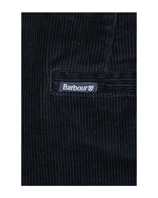 Barbour Black Stretch Cord Tailored Trouser for men