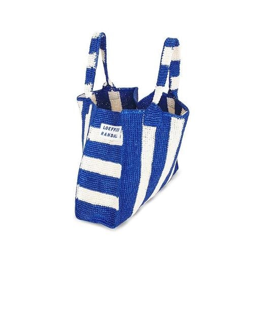 Loeffler Randall Blue Sol Crochet Raffia Tote Bag