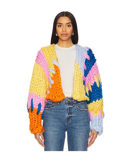 Hope Macaulay Blue The Colorful Colossal Knit Jacket