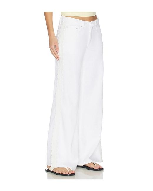 DL1961 White Dl Aura Alex Low Rise Baggy Wide Leg Jeans