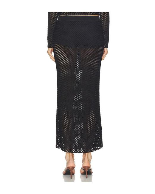 Jonathan Simkhai Black Demitri Midi Skirt