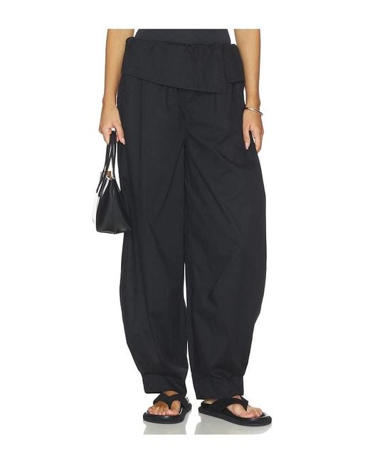 WeWoreWhat Black Pull On Fold Over Pants