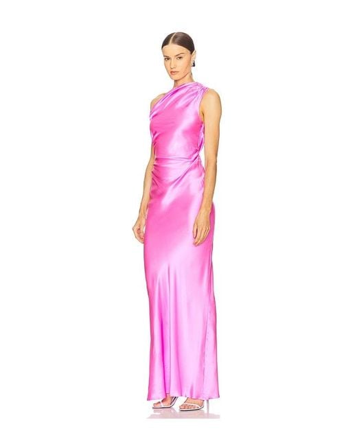 Amanda Uprichard Pink Modesto Maxi Dress