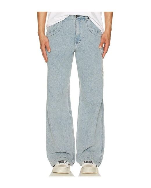 Honor The Gift Blue Wide Leg Pant for men