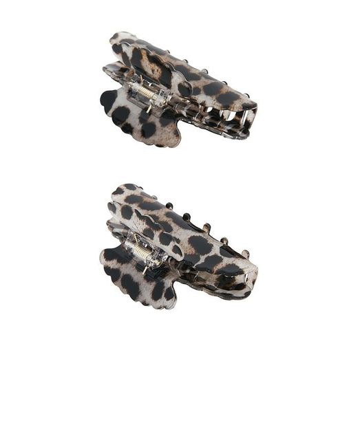 Loeffler Randall Black Loeffler Yuri Scallop Acetate Clip Set