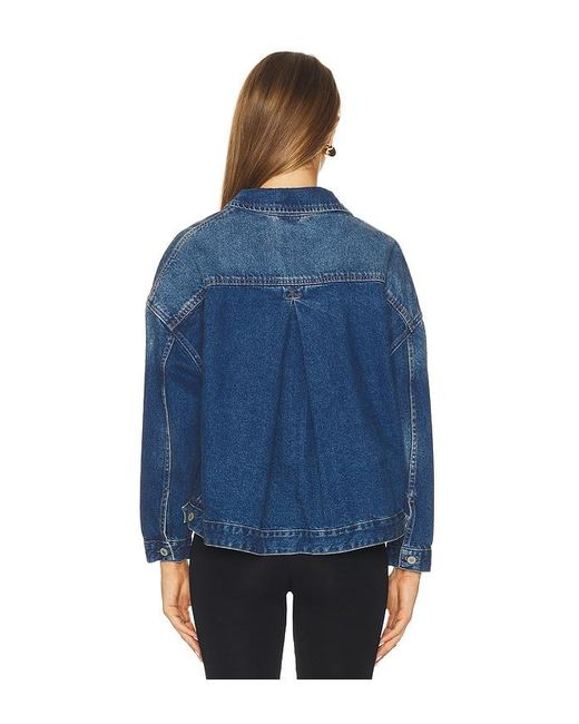 Free People Blue X We The Free Opal Swing Denim Jacket