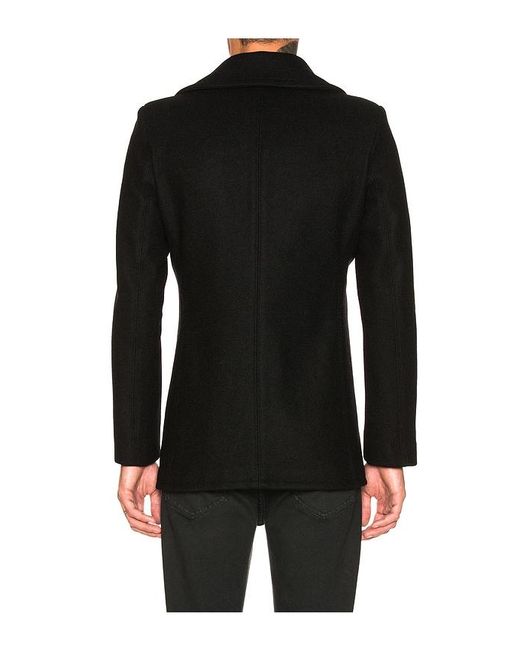 Schott Nyc Blue Slim Fit Peacoat for men