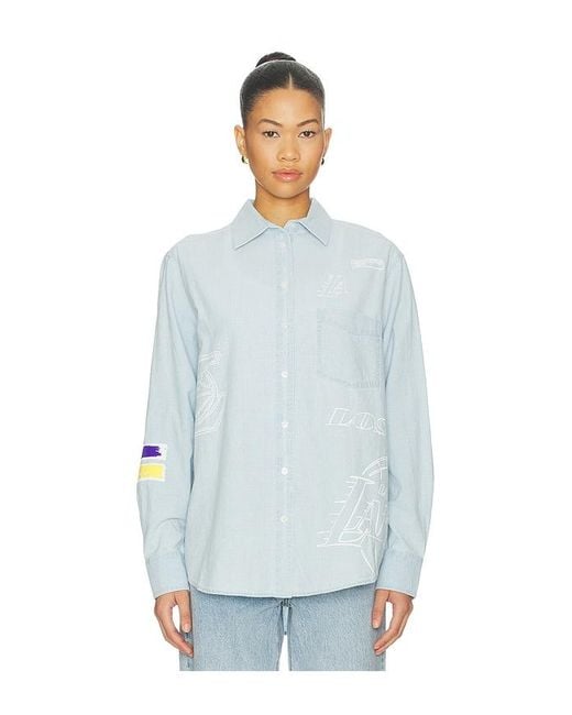 DANNIJOPRO White The Doodle Sports Oxford Top