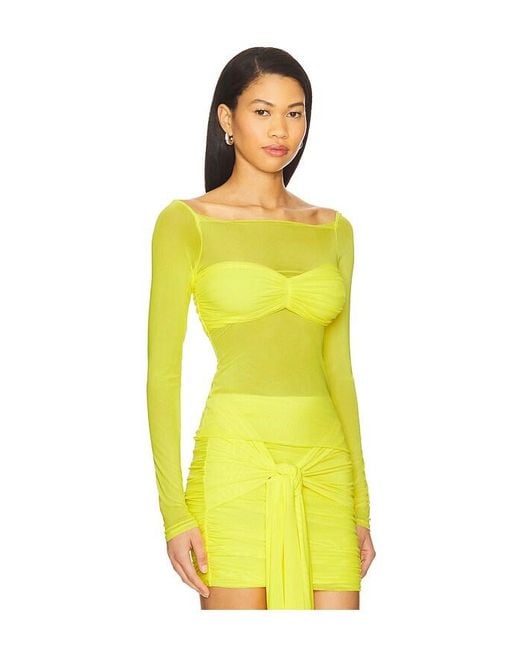 Eagan Top En Color Amarillo Talla En AFRM de color Yellow