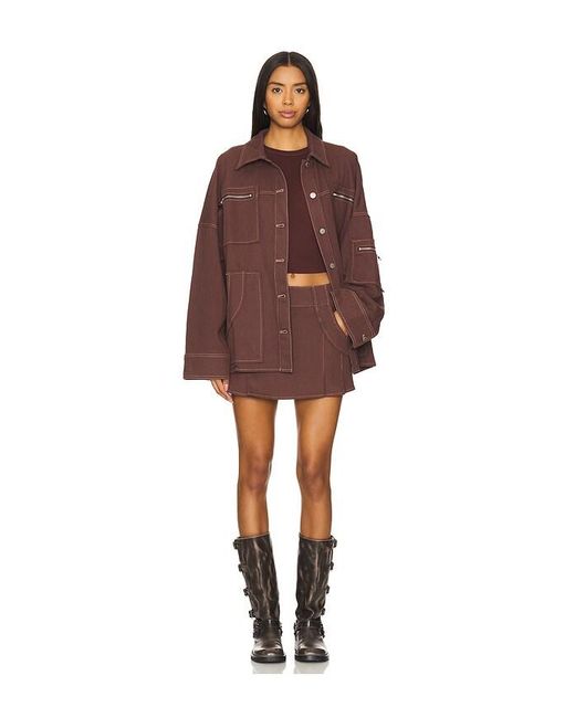 BY.DYLN Brown Avant Jacket