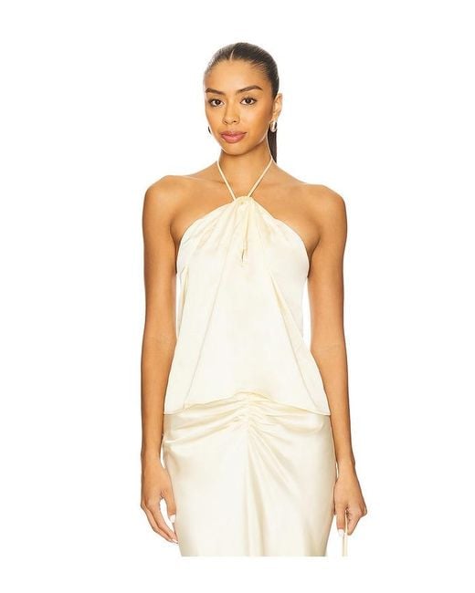 LPA White Elinor Halter Top