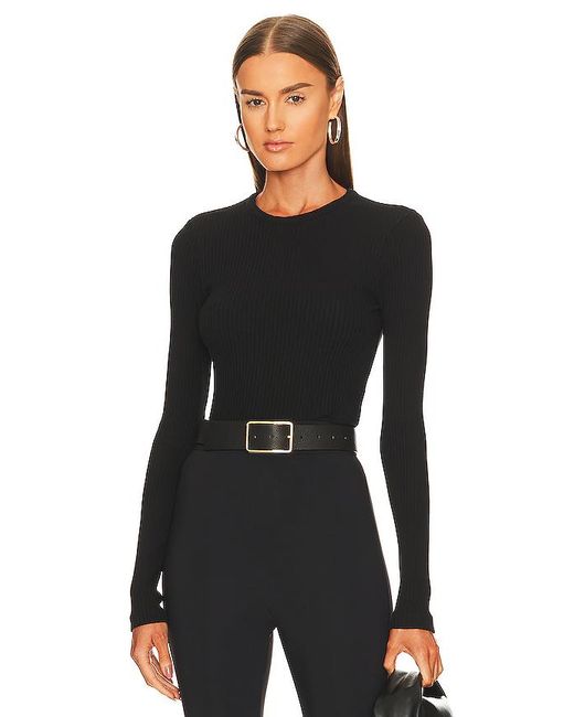 Agolde Black Alma Shrunken Crew Neck Tee