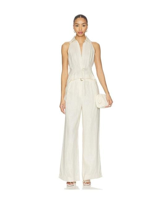 Hevron Natural Sloan Linen Vest