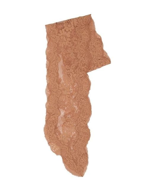 Zimmermann Orange Lace Neck Scarf