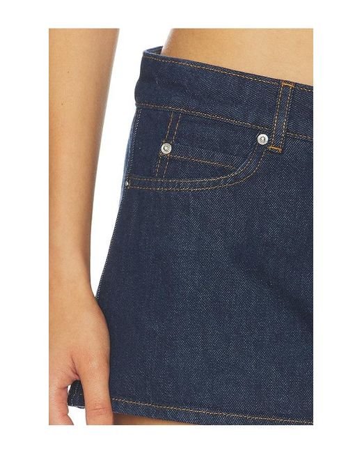 GRLFRND Blue Evette Micro Skort