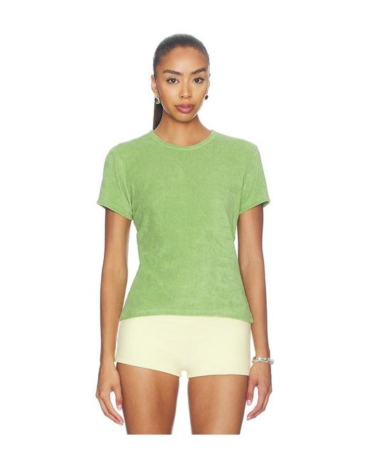 FRAME Green The Terry Baby Tee