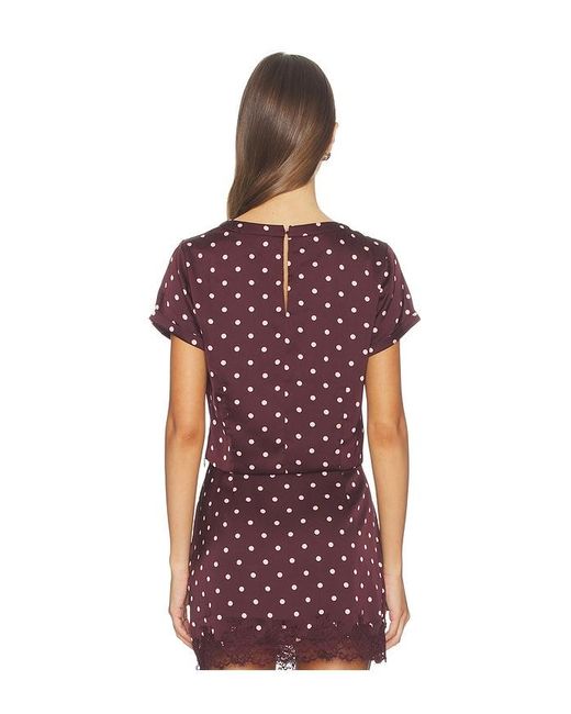Line & Dot Red X Revolve Raye Top