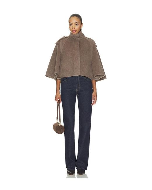 Jonathan Simkhai Brown Yara Cape Jacket