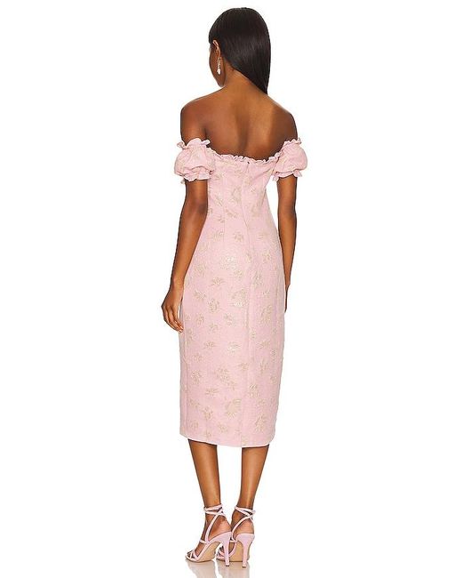 MAJORELLE Pink Solandia Midi Dress