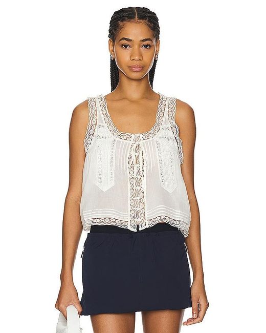 Free People Blue TOP EVERMORE
