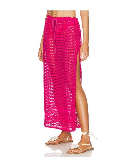 Agua Bendita Pink X Revolve Plum Maxi Skirt