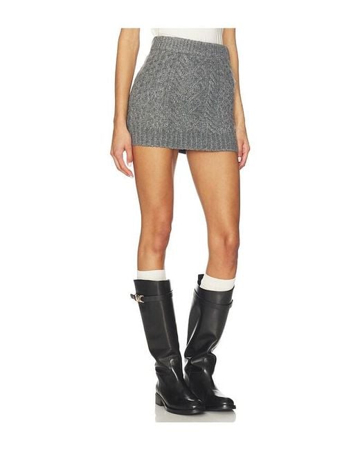 Lovers + Friends Blue Ibona Cable Mini Skirt