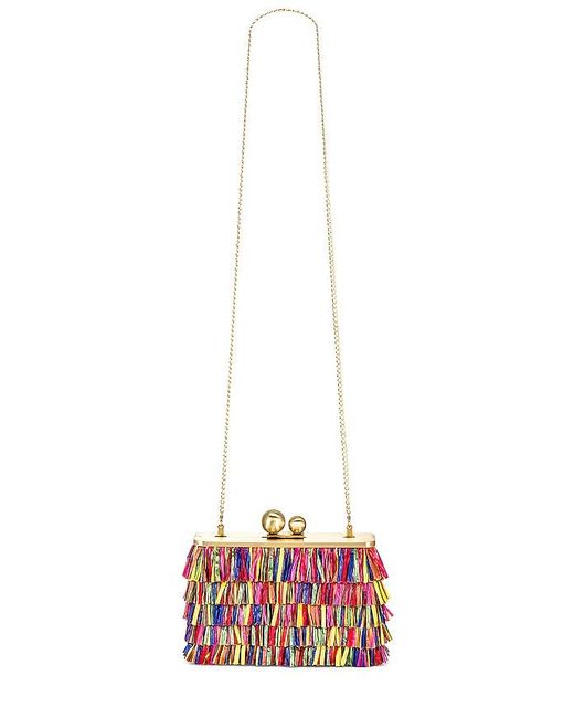 Olga Berg Red Carlita Carnivale Clutch