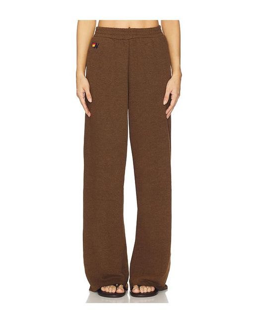 Aviator Nation Brown Wide Leg Pocket Sweatpant