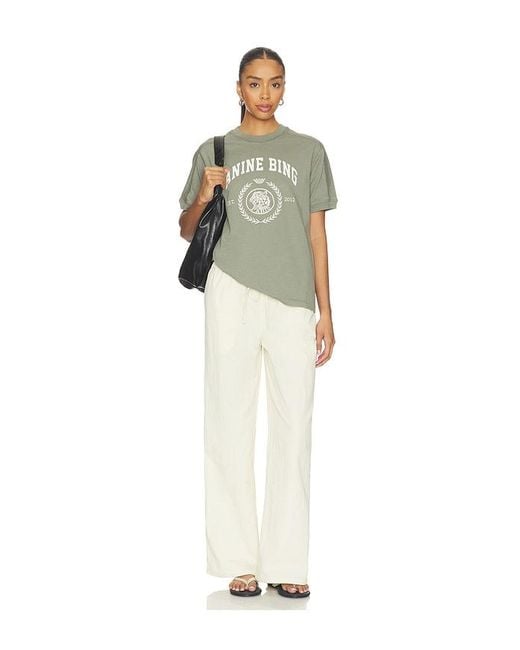 Anine Bing Green Walker Collegiate Tee