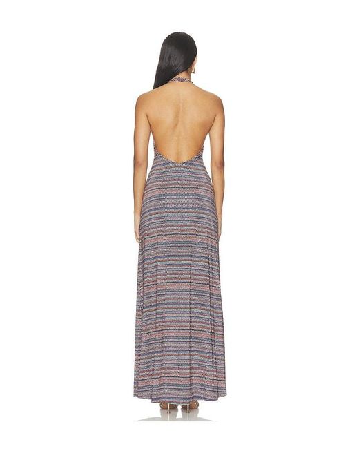 AFRM Purple Huston Shiny Knit Dress