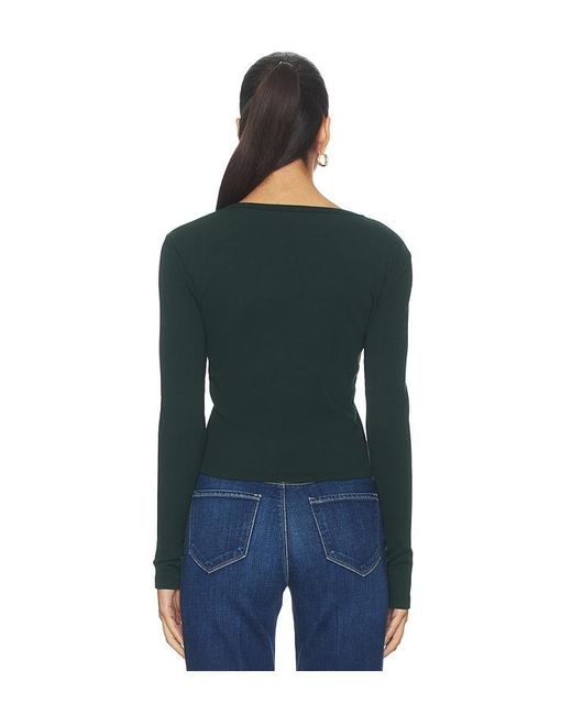 Bobi Blue Crewneck Long Sleeve Tee
